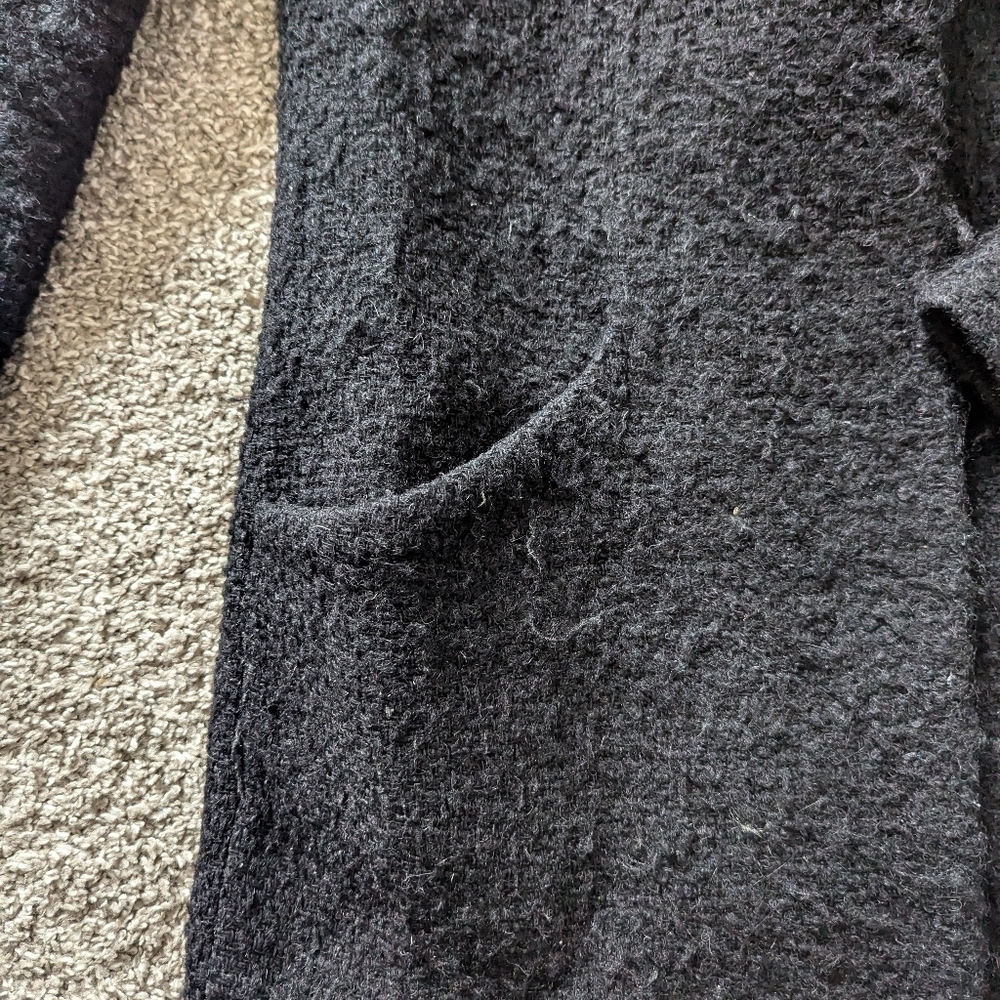 Aritzia Wilfred Mohair Wool Cocoon Coat Black Size S - Picture 3 of 7